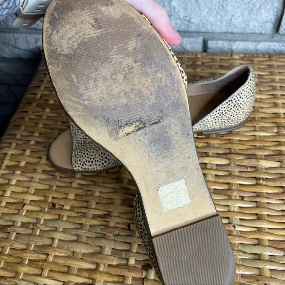 J. Crew Morgan Calf Hair Peep Tow Flat - Picture 6 of 9